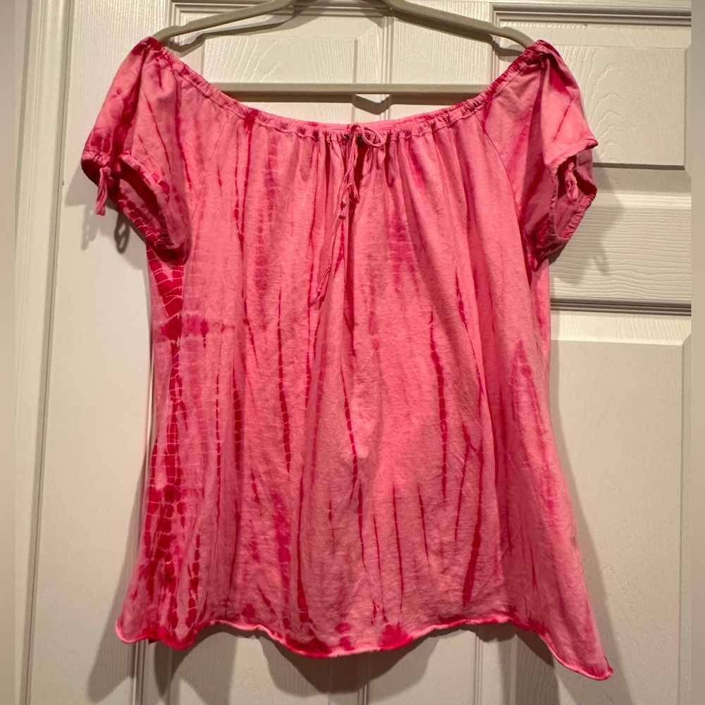 Michael Stars OS pink tie dye top